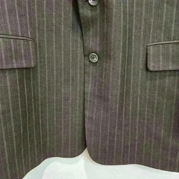 Hickey Freeman Vintage Men's 44R Jacket Sport Coat Wool Cashmere Brown Pinstripe - Picture 5 of 16